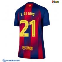 Fotballdrakt Dame Barcelona Frenkie de Jong #21 Hjemmedrakt 2025-26 Kortermet